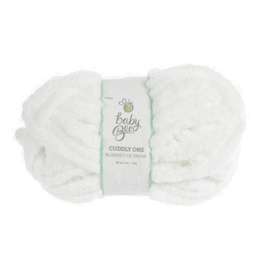 Hobby Lobby (Blanket of Snow) Hobby Lobby Baby Bee 7 - Jumbo Yarn for Crocheting & Knitting – Soft Yarn Skein – 33 Yards of Polyester Yarn for Crocheting Blankets, Hats, & More – Craft Supplies.
