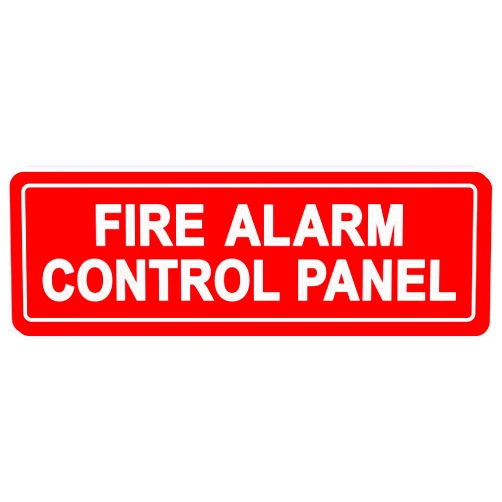 XYL HC Fire Alarm Control Panel Sign - Made from Premium Durable Acrylic Material, Super Strong Self-Adhesive, QuickInstallation, Perfect for Your Business and Home (9x3 Inches, Red)