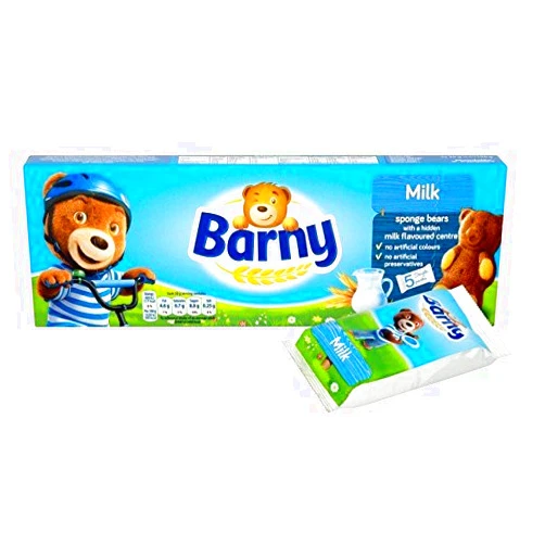 Barny Sponge Bears Milk - 5 x 30g