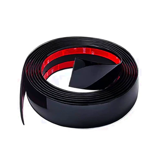Shine & Bright Auto Width:1-3/16inch (30mm) Self Adhesive Auto Trim Molding Strip Scratch-Proof Car/Truck/RV Exterior and Interior Molding Trim Universal Bumper Window Door Body Side Decorative Strip (24Ft, Glossy Black)