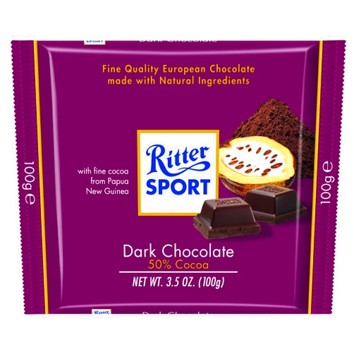 Ritter Sport Ritter Bittersweet Chocolate, 3.5 Ounce (Pack of 12)