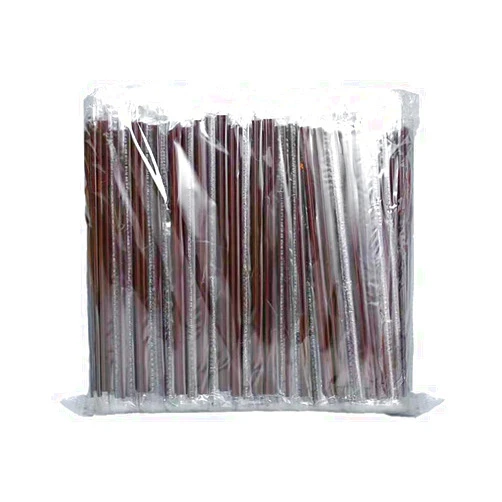 Much Hotter 100 Pcs Individually Packaged Black Plastic Extra Long Flexible Disposable Drinking Straws,Coffee Stirrers.Disposable Plastic Drink Stirrer Sticks Safety Three-hole coffee straw (5.9inch)