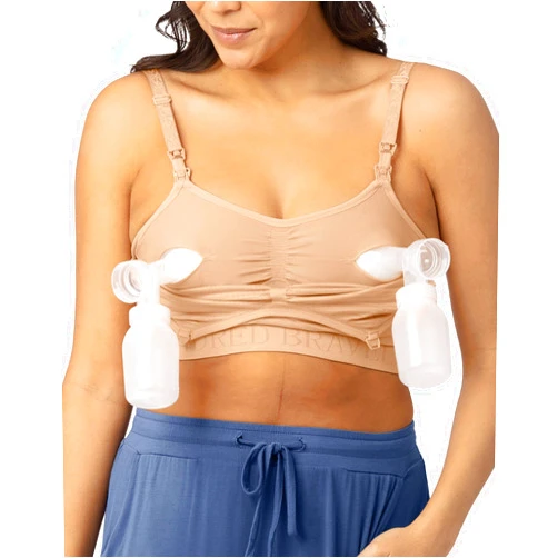 Kindred Bravely Sublime Hands-Free Pumping and Nursing Wireless Bra, Seamless & Comfortable