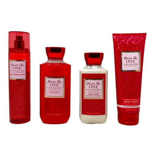 Bath & Body Works You're the One - Deluxe Gift Set - Body Lotion - Body Cream - Fine Fragrance Mist and Shower Gel - Full Size