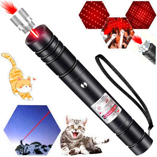 NHOEBICK Red Laser Pointer High Power Long Range, Red Light High Power Laser Pointer Rechargeable for Presentations Outdoor Cats Dogs Pets Cat Toys