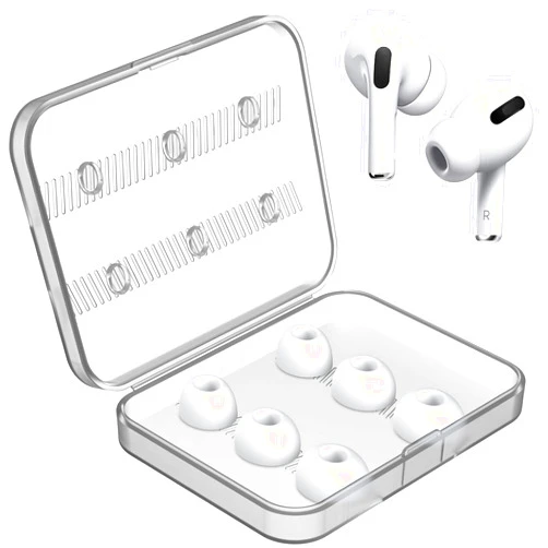 Link Dream 6 Pieces Replacement Ear Tips for AirPods Pro/AirPods Pro 2 Silicon Ear Buds Tips with Portable Storage Box (S/M/L 3 Pairs)
