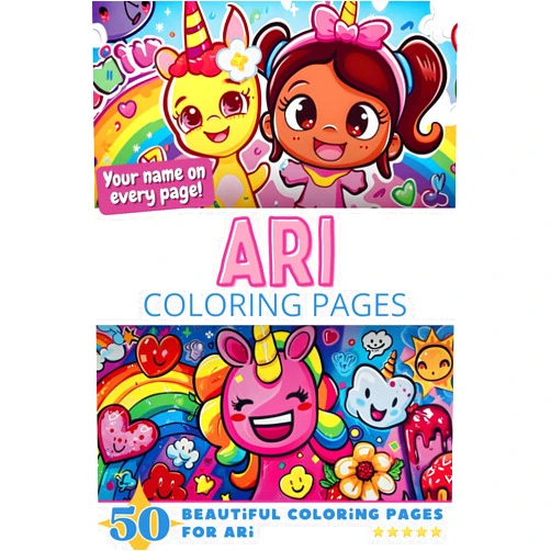 Pick-A-Page Publishing Ari Coloring Pages: Wow-Effect! Your name on every page - Ari coloring book - 6x9