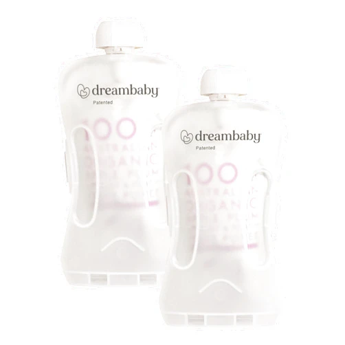 Dreambaby Pouch Pal Self Feeding Baby Food Pouch Holder - No Squeeze, No Spill, No Mess Reusable Container for Baby Led Weaning - 2 Pack