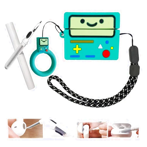 Generic sgpcn Airpods pro 2 Case,Cute Cover for Airpod pro 2nd Generation Case,Cool Cartoon Anime Design Series and Lanyard+Keychain+Earphone Cleaning Pen 4in1 for Woman Girls Airpod pro 2 Case (Game Switch)