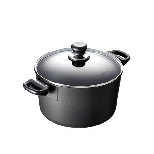 Scanpan Classic 7 Qt Nonstick Dutch Oven with Lid – Metal Utensil Safe, Dishwasher & Oven Safe to 500°F, Works on Gas & Electric Stovetops, Black