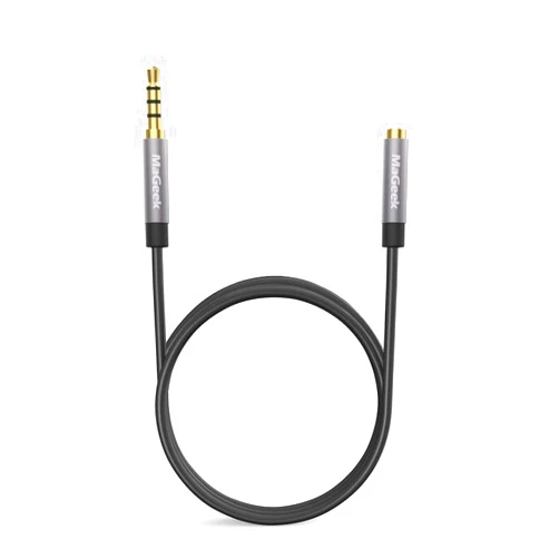 MaGeek 3.5mm Audio Aux Extension Cord 10 ft, Super Long TRRS 4-Pole Headphone Cable Male to Female Auxiliary Extension Adapter Compatible with Beats, iPhone, iPad, Car Audio and More(Black)