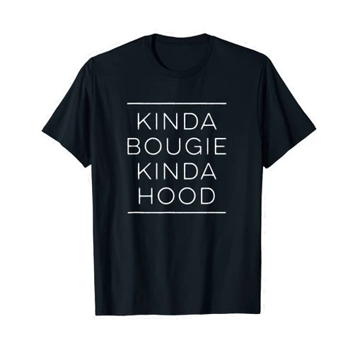 Bougie FloGrace Apparel Funny Kinda Bougie Kinda Hood T-Shirt, Boujee
