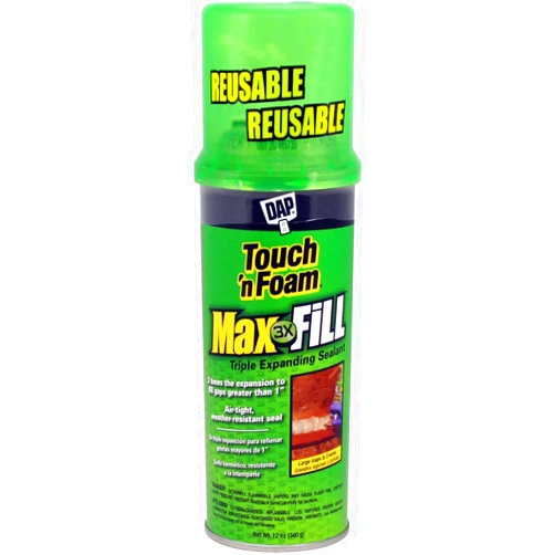 DAP 7565000043 Touch 'n Foam 4001031212 MaxFill Maximum Expanding Sealant, 12Oz, Tan