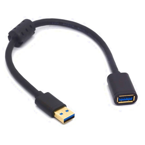PIIHUSW EMI Free USB 3.0 Male to Female Cable with Ferrite Bead Anti-Interference for Scanner, Camera ect on Enviroment (Male to Female)