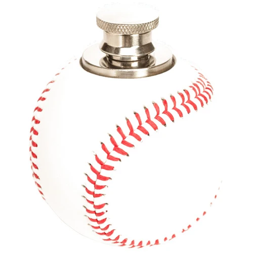 Buffalo Bottle Craft Flask made from Real Baseball Gifts for Men, 1.5oz Stainless Steel, Baseball Coach Gifts for Men (1)