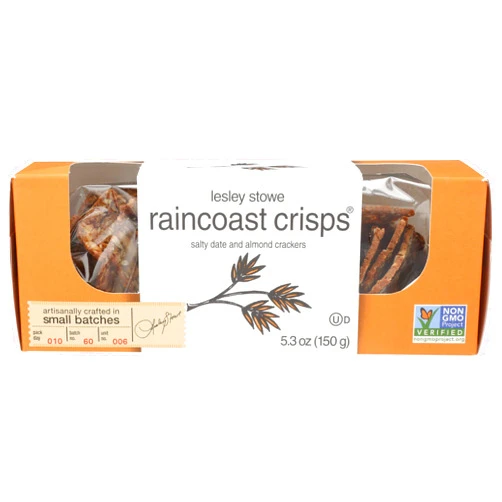 Raincoast Crisps, Crisp Salty Date Almond, 5.3 Ounce