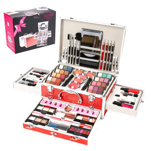 Hegafoo All in One Makeup Kit for Teens, 106 Pcs Professional Makeup Kit for Women Full Kit, Include Eyeshadow Palette, Lipstick Set, Concealer, Foundation, Lipgloss, Makeup Brush(Red)