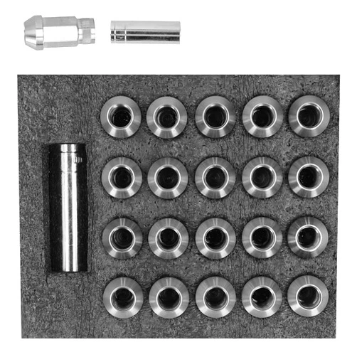 Aramox Lug Nuts, 20Pcs T304 Stainless Steel Wheel Lug Nuts M14x1.5 Thread 2in Height Anti- Locking Lug