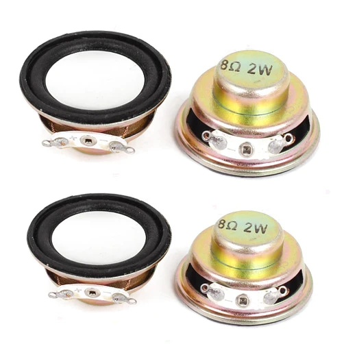 uxcell A15032300ux0506 2W 8 Ohm 36mm Round External Magnet Electronic Speakers Trumpet Pack of 4
