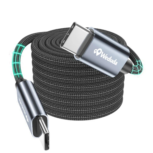 Weduda Nylon 100W USB C to USB C Cable 6.6ft, 20V/5A USB 2.0 Type C Fast Charging Cable for New iPad Pro 12.9/11, Air 4/5, Mini 6, MacBook Pro, Air 13 in, Samsung, Pixel, LG, All PD USB C Charger
