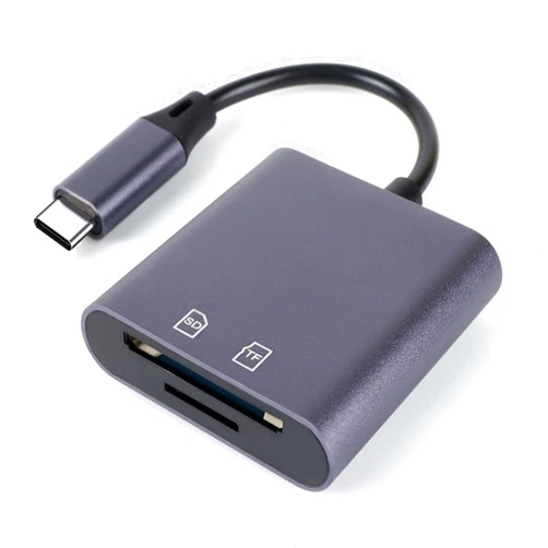 Aieloar Aluminum USB C SD Card Reader, Aieloar 2-in-1 High-Speed Data Transfer Memory Card Reader
