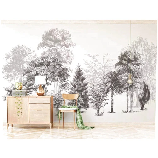 AJ WALLPAPER 3D Painting Forest 19552 Wall Paper Print Decal Deco Wall Mural Self-Adhesive Wallpaper AJ US Sinsin (Woven Paper (Need Glue), 【 82”x58”】 208x146cm(WxH))