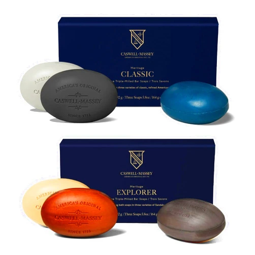 Caswell-Massey Men’s Bar Soap Bundle | Newport, Oaire, Greenbriar, 2571, Woodgrain & Sandalwood | Triple-Milled Moisturizing Soaps | Plant-Based, Essential Oils, Made in USA | 6 Bars, 5.8 oz Each
