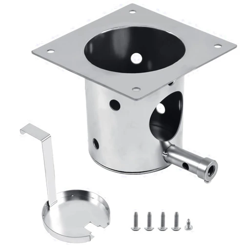 COMVIEE 304 Stainless Steel Fire Burn Pot Kit for Pit Boss, Traeger and Camp Chef Pellet Grills, Upgraded Heavy Duty Pellet Grills Fire Box FirePot Burner Replacement Parts with Ash Remover and Screws