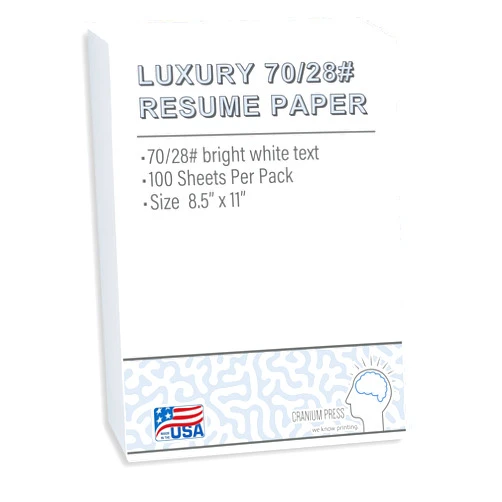 Cranium Press 70lb Luxury Resume Paper, Bright White 8.5