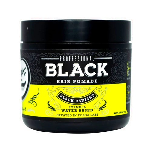Rolda Black Hair Pomade - Medium Hold And Shine - Black Radiant Formula Temporarily Covers Grey Hairs - Water-based Formula, All Day Hold, Flake-free, Alcohol-free
