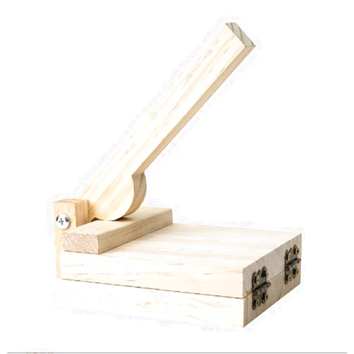Generic Dumpling skin pressing tool, solid wood household dumpling skin pressing plate, manual dumpling skin mold, quick rolling skin and cake pressing tool (yuanmu), large, Generic01