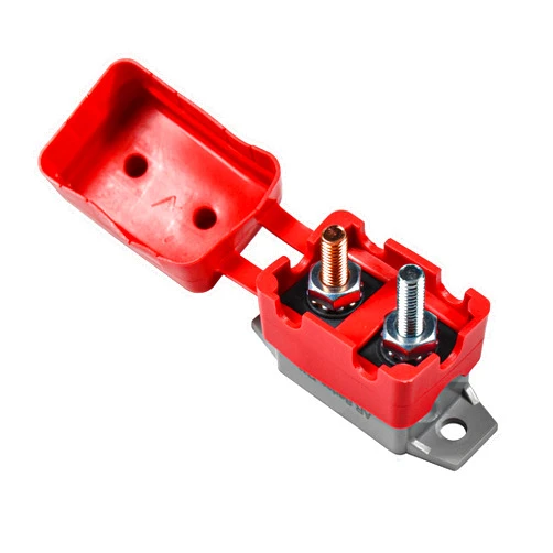 HQRP 50A 12V-24V DC Type 1 Automatic Reset Circuit Breaker with Cover, UL Listed