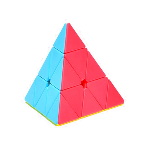 CuberSpeed Qiming Pyramid Stickerless Magic Cube MoFangGe Qiming Pyramid Stickerless Speed Cube