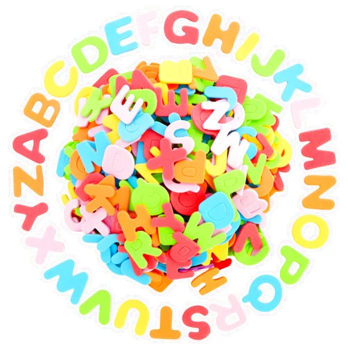Juvale 1300 Pieces Small Foam Letter Stickers for Crafts, 50 Sets of Adhesive A-Z Alphabets for Kids (6 Colors)