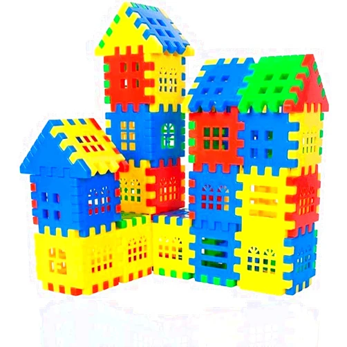 KLIVYA Interlocking Building Blocks Toys for Kids， Blocks for Toddlers 3 4 5 6 7 8 Toy Building Sets - Toddlers Building Blocks Educational Toys Set 71PCS