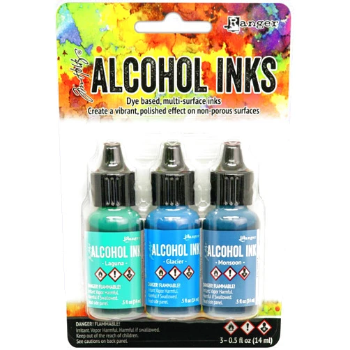 Ranger Tim Holtz - Alcohol Ink 3PKG, Teal/Blue Spectrum
