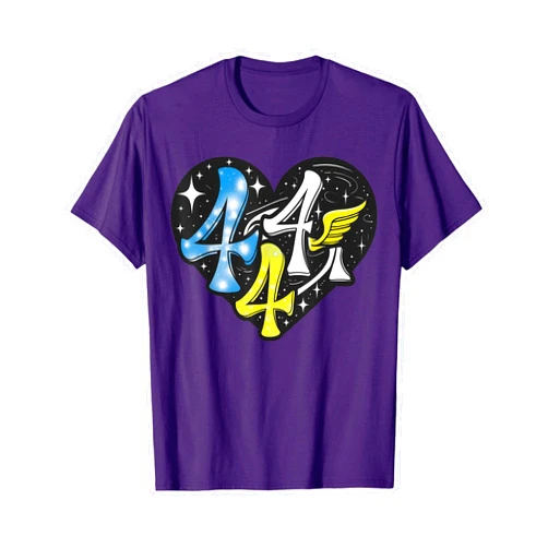 Absolute Awesome Vibes 444 Angel Number Numerology Spirit Heart And Wings Of Angel T-Shirt