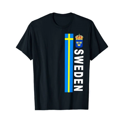 Sweden Soccer and Sport Designs Sweden Soccer-style Swedish Flag Design T-Shirt
