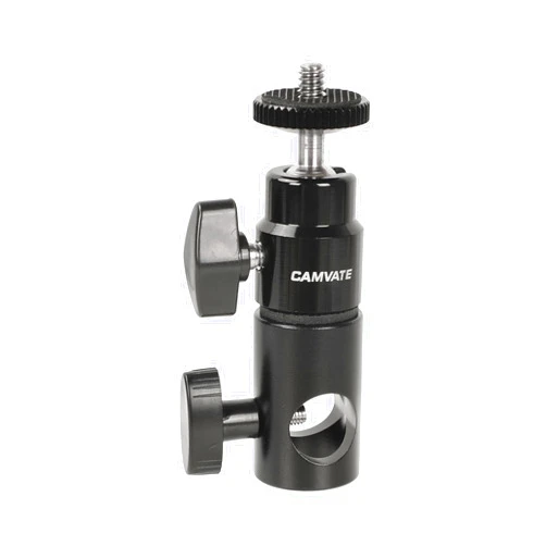 CAMVATE Light Stand Mount Articulated 1/4''-20 Mini Ball Head for Monitor/LED light - 1952