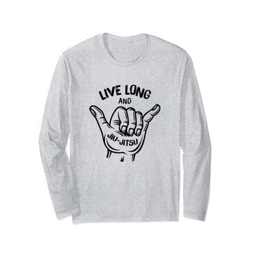 Ground Fighting Martial Arts BJJ Outfitters BJJ Live-Long And Jiu-Jitsu Martial Arts Long Sleeve T-Shirt