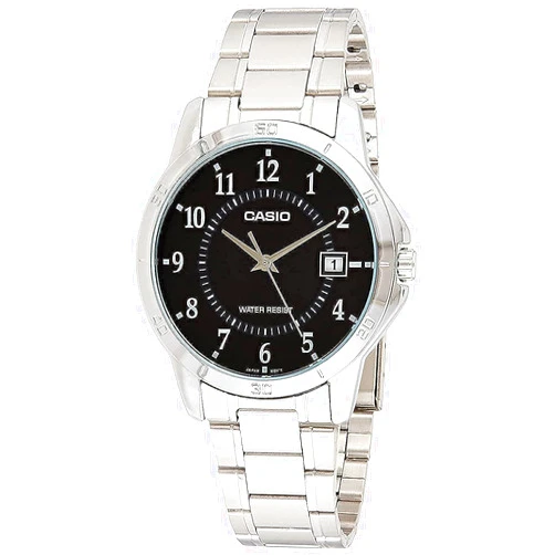 Casio MTP-V004D-1B Black Dial Stainless Steel Watch
