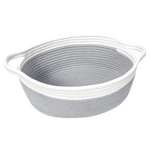 Goodpick Small Woven Basket, Storage Basket with Handles, Empty Baskets for Gifts, Woven Basket for Toys, Baby Laundry, Diapers, Towels, Snacks, Dog Toy Basket, Easter Basket, 12