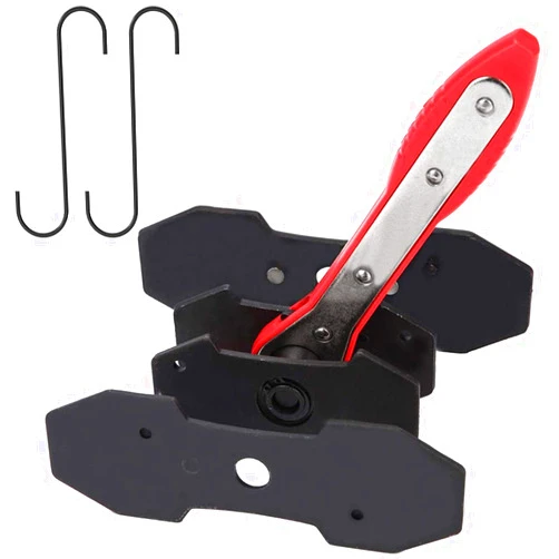 JOJOY LUX Brake Caliper Press Tool, 360 Degree Swing Ratchet Expander Wrench Car Wheel Piston Spreader with Extra 2PCS Large Plates for Single Twin Quad Sextuplet Piston Disc Brake Caliper, with 2 Hooks