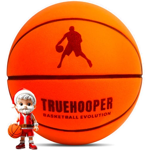 TRUEHOOPER Silent Basketball – Size 7 Indoor Basketball (PRO Version) - Grooved Foam Basketball for Quit Dribbling and Indoor Training – Higher Bounce Noiseless Basketball - Non-Deforming Packaging