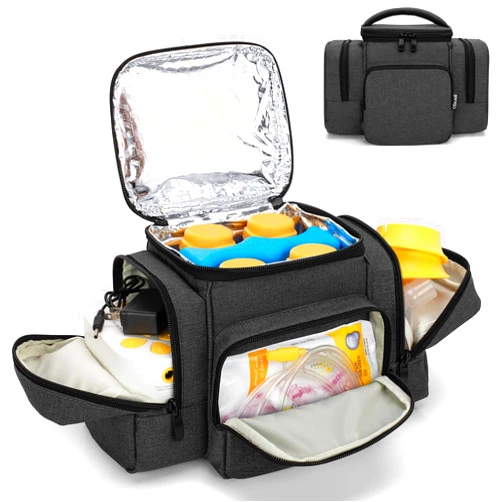 BAFASO Wearable Breast Pump Bag Compatible with Medela Pump in Style, Tote for Wearable Breast Pump and Extra Parts (Patent Pending), Black
