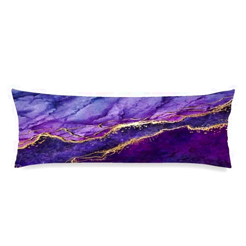 TOKILIAR Purple Body Pillow Cover Abstract Marble Texture Long Pillow Case Protector with Zipper Decorative Cushioned Pillow Covers Soft Rectangle Bed Pillowcases for Bedroom,Couch,Sofa,20