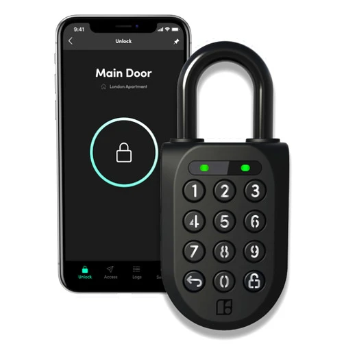 igloohome New Smart Padlock 2 (SP2), The Toughest Smart Padlock – Generate access from anywhere with The mobile app (iOS/Android) – No Wifi Needed, Waterproof & Rechargeable
