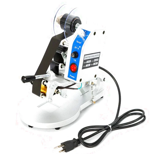 OUKANING 110V Hot Stamp Printer Manual Bags Code Machine Date Coding Marking Machine for Food Beverage Cosmetics Electronic Industry,10-80 times/min,Working temperature: 0~200°C