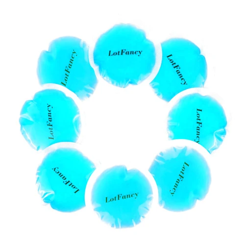 LotFancy Ice Pack for Injuries Reusable, 8 Small Gel Heating Cooling Pads with Cloth Backing, Hot Cold Therapy for Eyes After Surgery, Face, Breastfeeding, Wisdom Teeth, Jaw, Headache, Sinus Relief