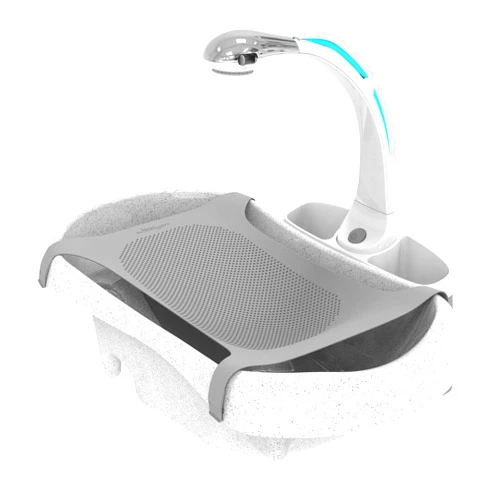 The First Years Rain Shower Baby Spa Bathtub Set – Includes Infant Sling, Soothing Spray Shower Head, Fresh Water Tank and Built-in Soft Brush – 3-in-1 Newborn to Toddler Design –Baby Bath Essentials